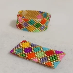 Anillo rombo mini peyote en miyuki