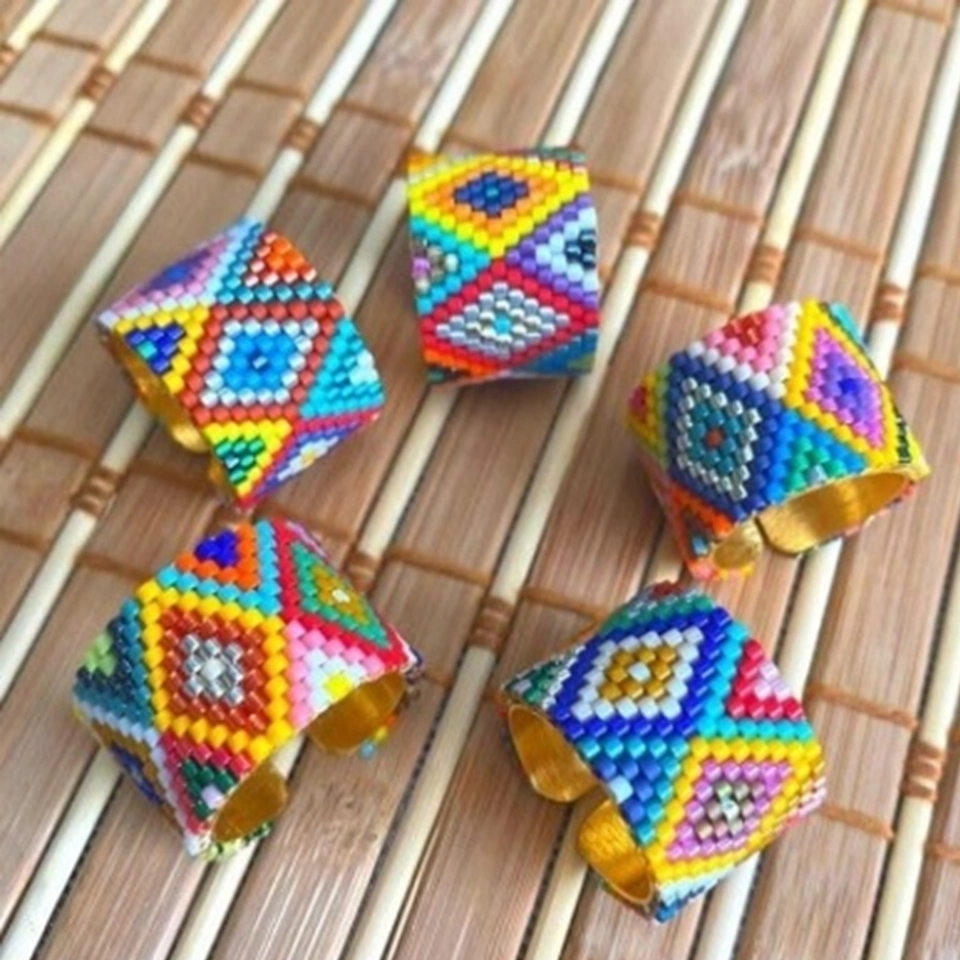 Anillo tuty rombo peyote en miyuki