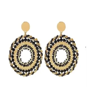 Aretas relieve recamado en miyuki