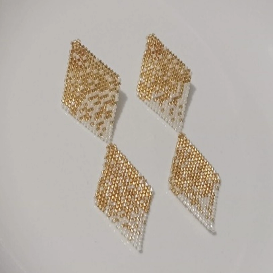 Aretas rombo doble peyote en miyuki