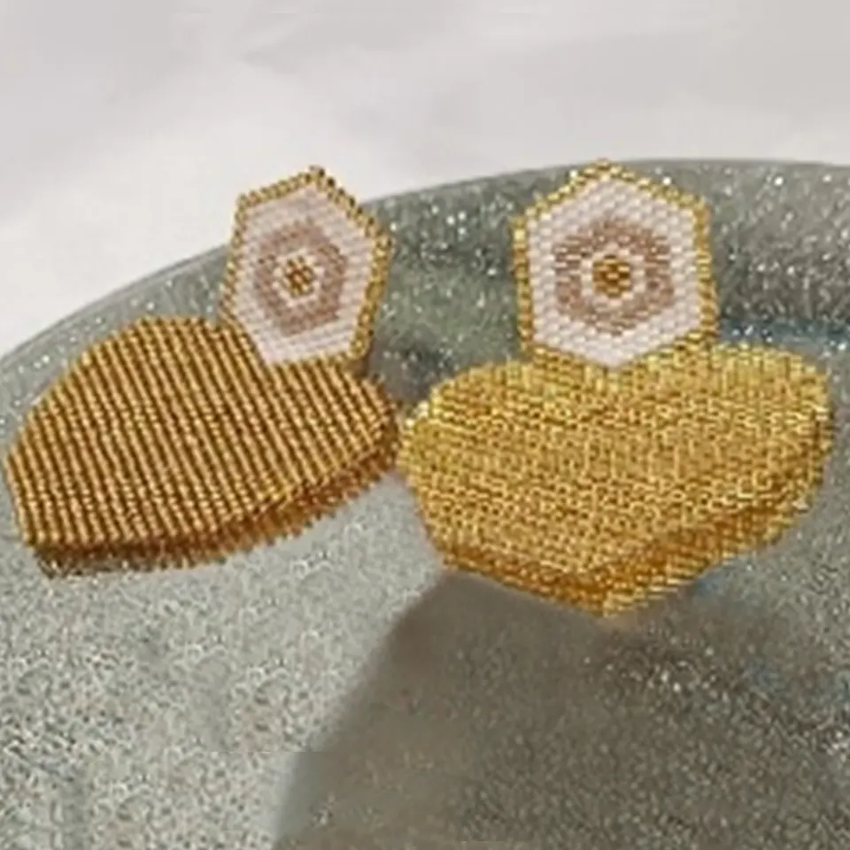 Aretas Corazón hexágono peyote en miyuki
