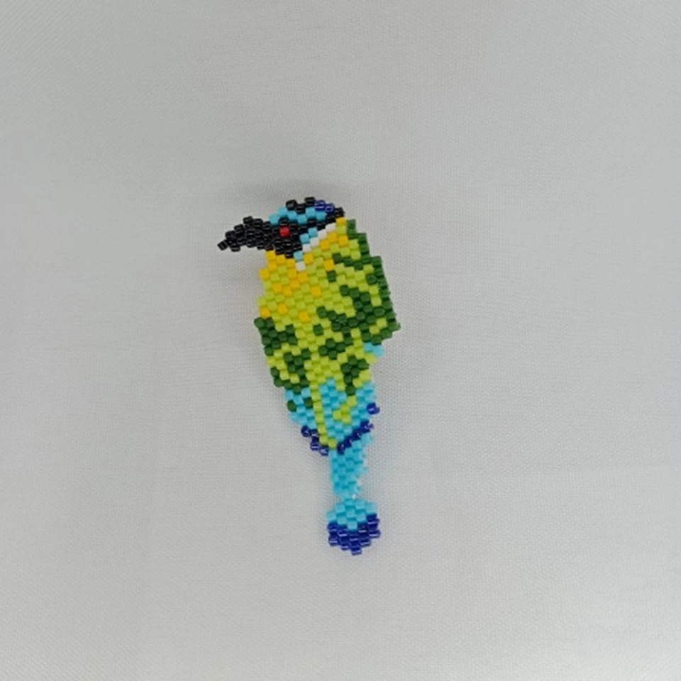 Pin barranquero 7cm de alto *4cm de ancho miyuki con la técnica peyote