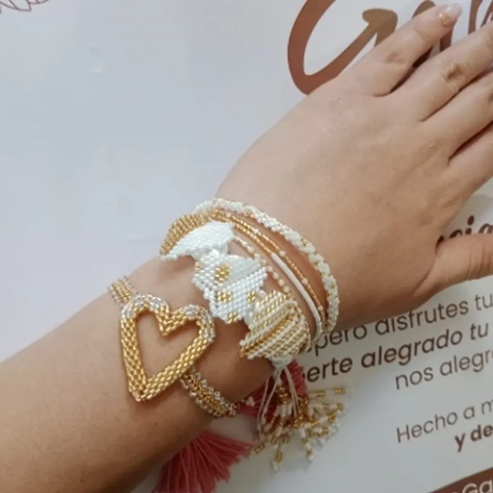 Conjunto 4 pulseras peyote en miyuki